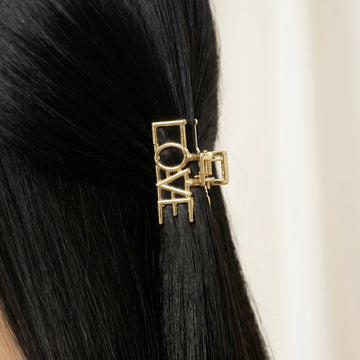 PRAO Hair Claw Clip Anti-Tarnish Love Word