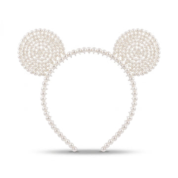 PRAO Hairband White Pearl Mickey Mouse Ears