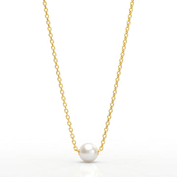 PRAO Necklace Anti-Tarnish Pearl Pendant