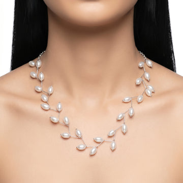 PRAO Necklace Anti-Tarnish Pearl Branch
