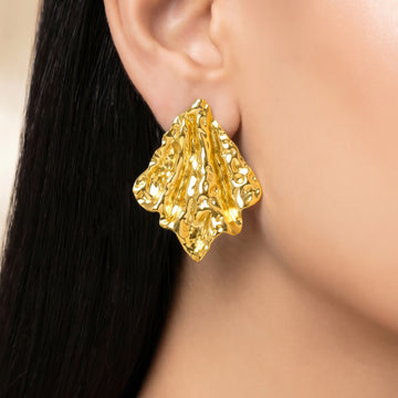 PRAO Earrings Anti-Tarnish Fan-Shaped