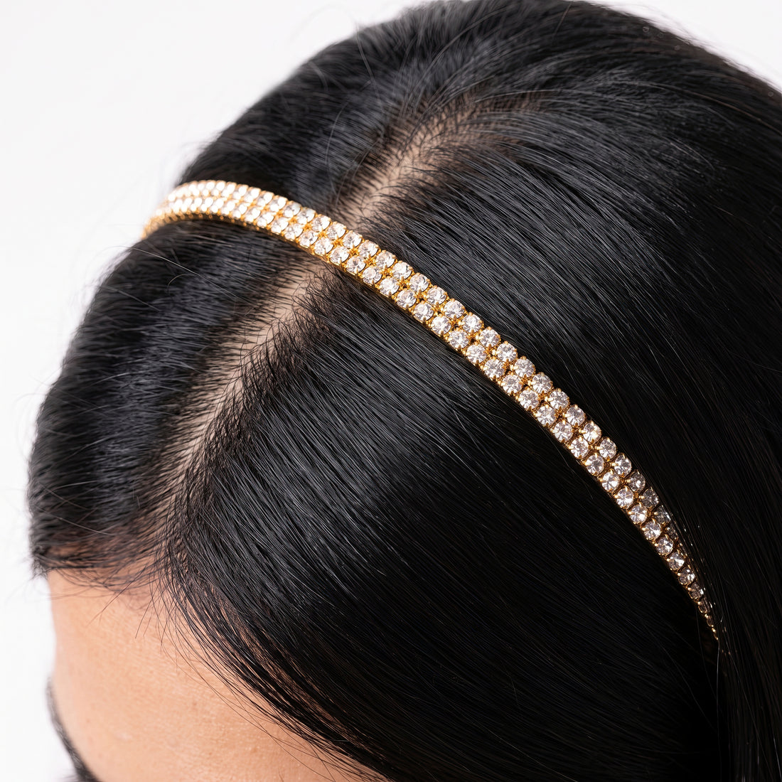 PRAO Hairband Anti-Tarnish Rhinestone Hair Chain