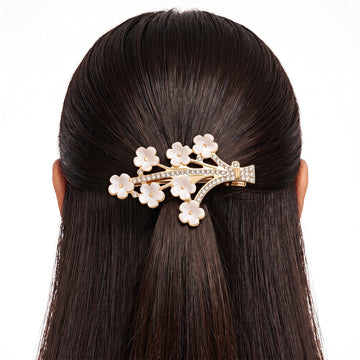 PRAO Hair Clip Anti-Tarnish Pearl Blossom