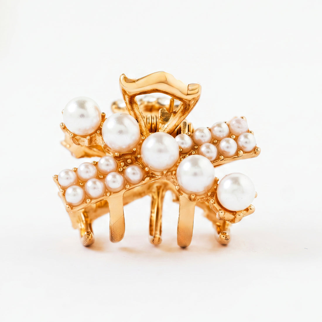 PRAO Hair Claw Clip Anti-Tarnish Crystal Leaf