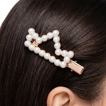 PRAO Hair Clip Anti-Tarnish Geometric Pearl Crown Design