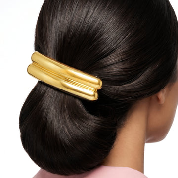 PRAO Hair Clip Anti-Tarnish Sleek Metallic Hair Barrette