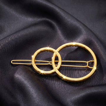 PRAO Hair Clip Anti-Tarnish Overlapping Circles Design