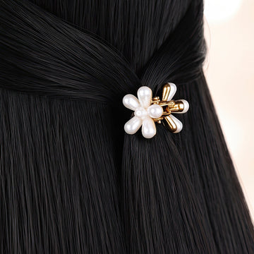 PRAO Hair Claw Clip Anti-Tarnish Pearl Flower