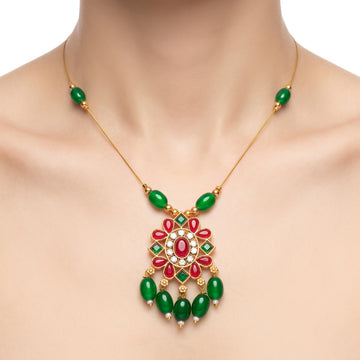 PRAO Necklace Anti-Tarnish Floral Pendant Chain