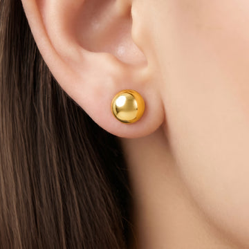 PRAO Earrings Anti-Tarnish 14mm Post Studs