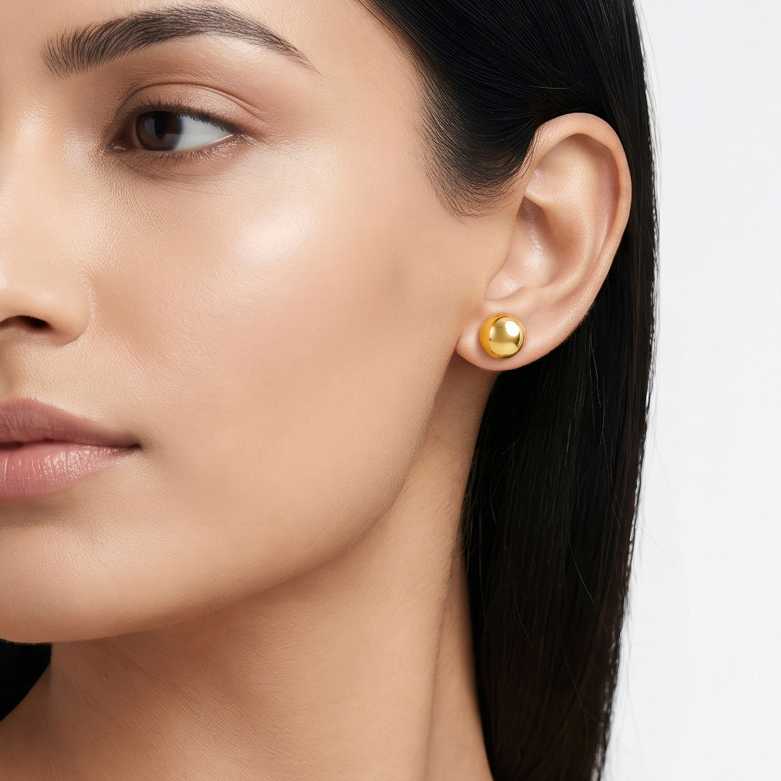 PRAO Earrings Anti-Tarnish 14mm Post Studs