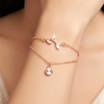 PRAO Bracelet Anti-Tarnish Crystal Vine Chain (Adjustable Size)