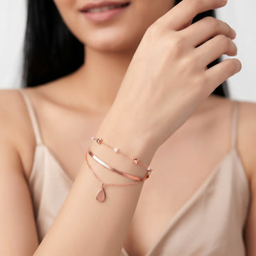 PRAO Bracelet Anti-Tarnish Butterfly Pearl Chain (Adjustable Size)