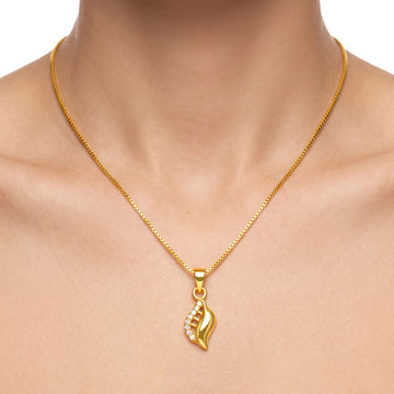 PRAO Necklace Anti-Tarnish Leaf Crystal Chain
