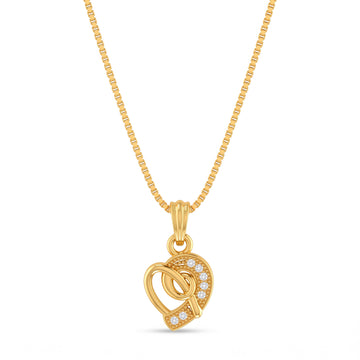 PRAO Necklace Anti-Tarnish Crystal Heart Chain