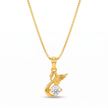 PRAO Necklace Anti-Tarnish Swan Crystal Chain