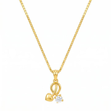 PRAO Necklace Anti-Tarnish Heart Crystal Chain