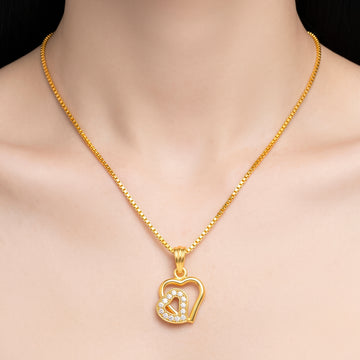 PRAO Necklace Anti-Tarnish Double Heart Chain