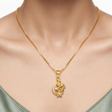 PRAO Necklace Anti-Tarnish Filigree Floral Chain