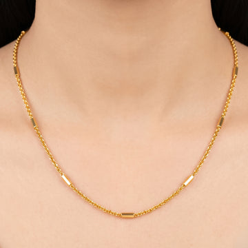PRAO Necklace Anti-Tarnish Twisted Rope Chain