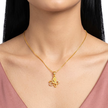 PRAO Necklace Anti-Tarnish Butterfly Crystal Chain