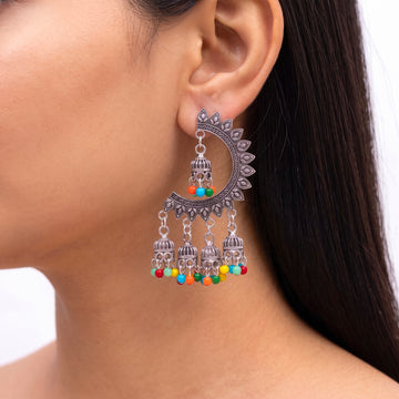 PRAO Earrings Anti-Tarnish Oxidized Crescent Dangles
