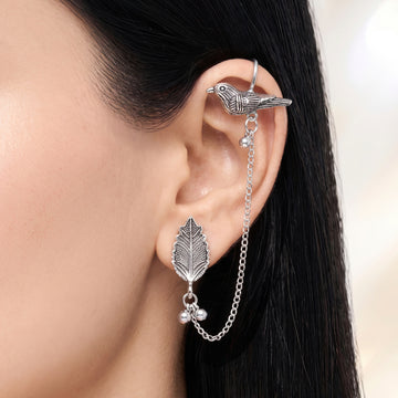 PRAO Earrings Anti-Tarnish Bird Ear Cuff Set