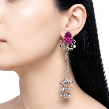 PRAO Earrings Anti-Tarnish Oxidized Kashmiri Dangles