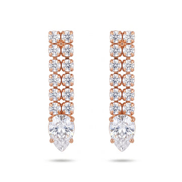 PRAO Earrings Anti-Tarnish Crystal Drop Dangles