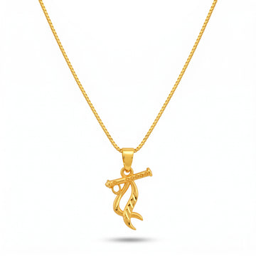 PRAO Necklace Anti-Tarnish Krishna Flute Chain