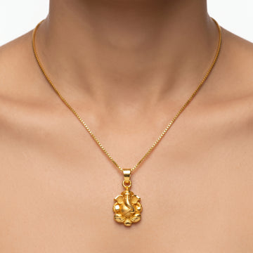 PRAO Necklace Anti-Tarnish Ganesha Pendant Chain