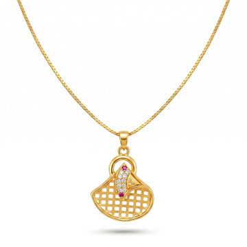 PRAO Necklace Anti-Tarnish Fan Crystal Chain
