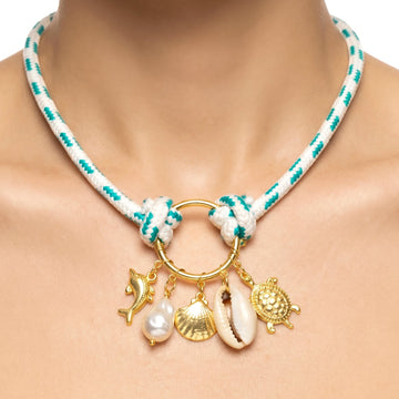 PRAO Necklace Anti-Tarnish Nautical Charm Choker Set