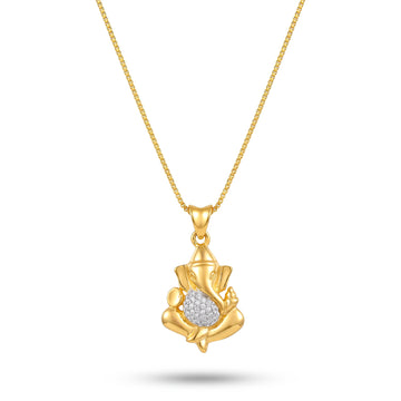 PRAO Necklace Anti-Tarnish Ganesha Pendant