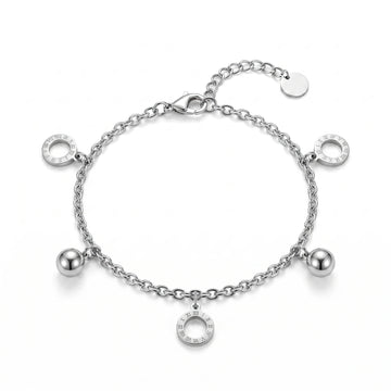 PRAO Anklet Anti-Tarnish Geometric Charm Chain