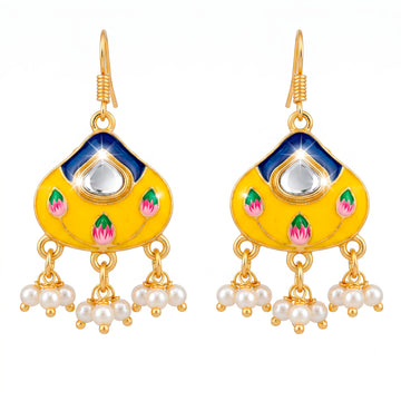 PRAO Earrings Anti-Tarnish Enamel Pearl Dangles