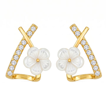 PRAO Earrings Anti-Tarnish Floral Geometric Dangles