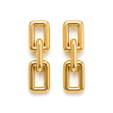 PRAO Earrings Rectangle Link Dangles