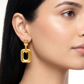 PRAO Earrings Rounded Link Dangles