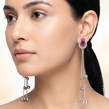 PRAO Earrings Anti-Tarnish Oxidized Pearl Tassels