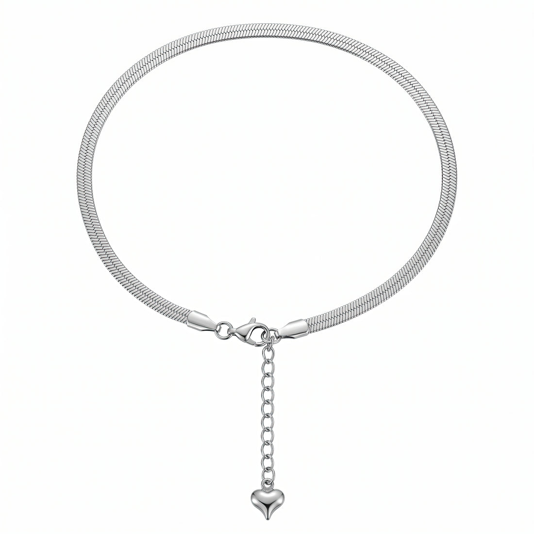 PRAO Anklet Anti-Tarnish Heart Station Chain