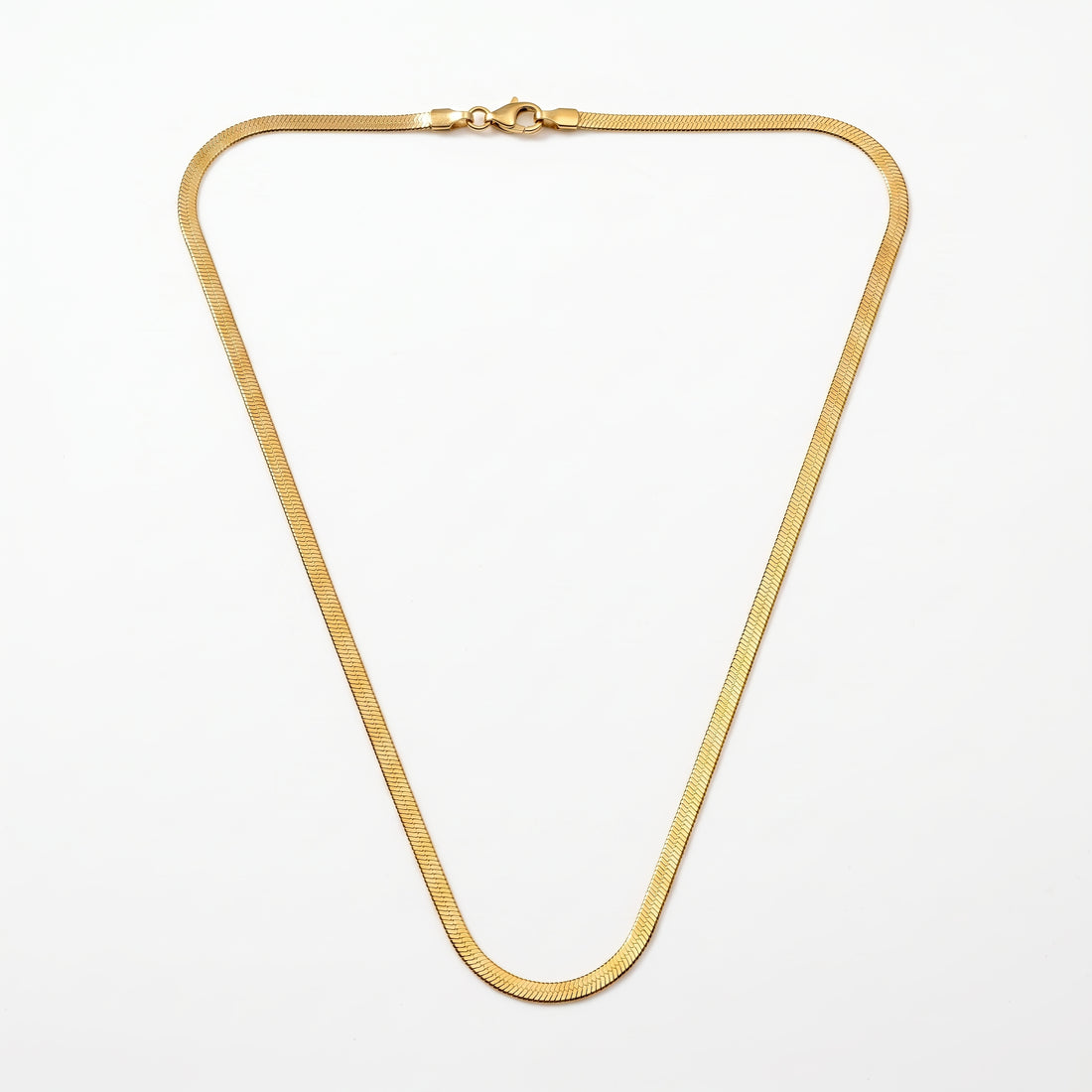 PRAO Necklace Anti-Tarnish Flat Snake Chain