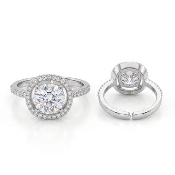 PRAO Ring Anti-Tarnish Square Halo Crystal (Adjustable Size)
