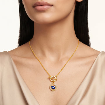 PRAO Necklace Anti-Tarnish Butterfly Evil Eye Chain