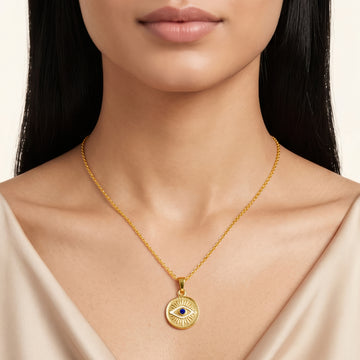 PRAO Necklace Anti-Tarnish Evil Eye Pendant Chain