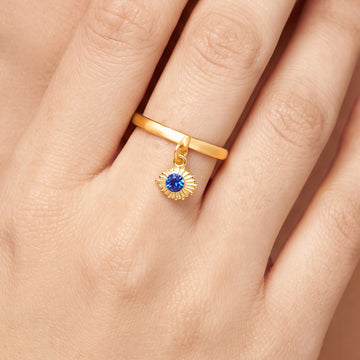 PRAO Ring Anti-Tarnish Starburst Evil Eye (Adjustable Size)