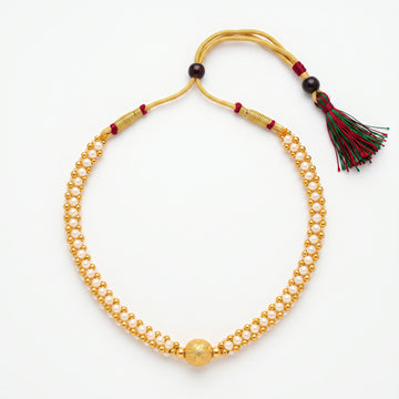 PRAO Necklace Anti-Tarnish Pearl Statement Choker