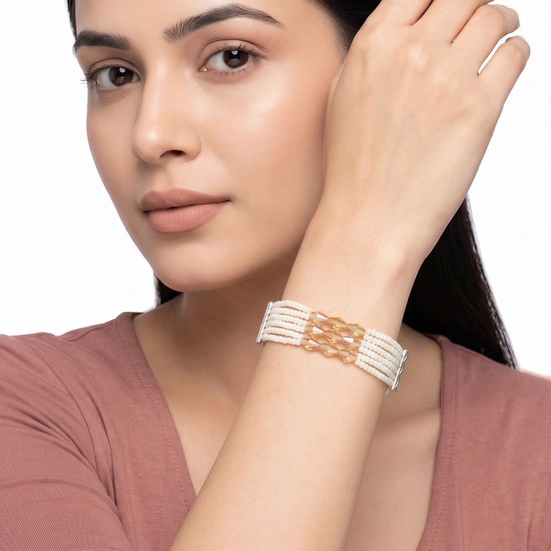 PRAO Bracelet Anti-Tarnish Multi Seed Beads (Adjustable Size)