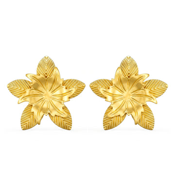 PRAO Earrings Anti-Tarnish Poinsettia Studs