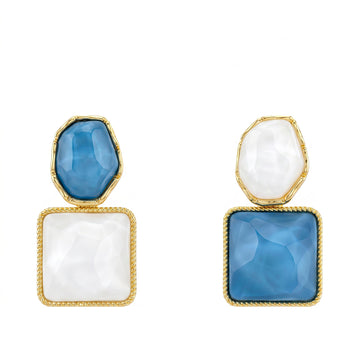PRAO Earrings Anti-Tarnish Geometric Resin Dangles